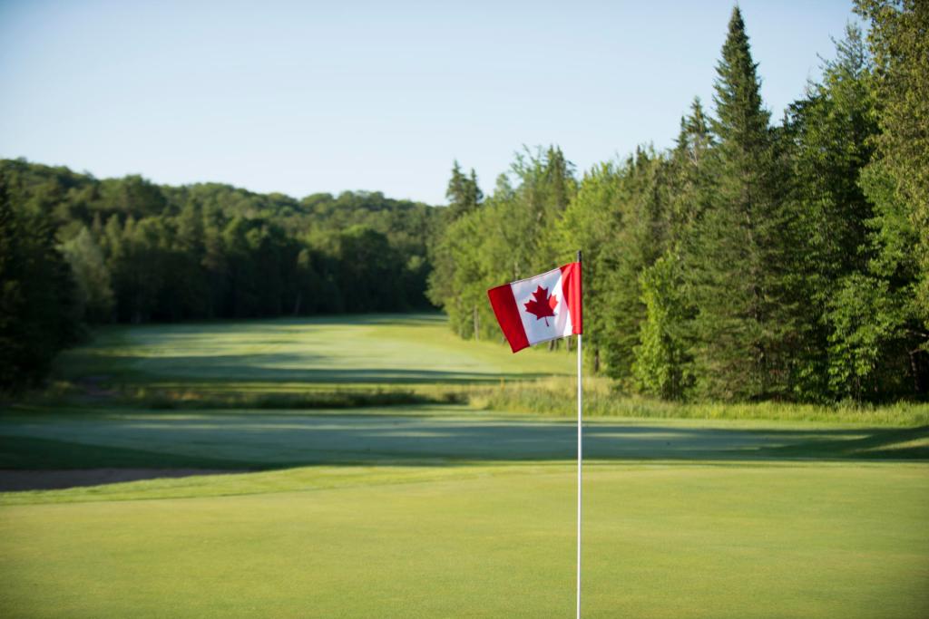 Green with Canadian flag